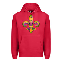 Cardinal mardi gras fleur de lis Premium Hoodie - RanaPortraitStore