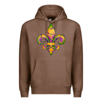 Chestnut mardi gras fleur de lis Premium Hoodie - RanaPortraitStore