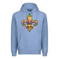 Colony Blue mardi gras fleur de lis Premium Hoodie - RanaPortraitStore