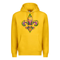 Lemon mardi gras fleur de lis Premium Hoodie - RanaPortraitStore