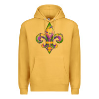 Mustard mardi gras fleur de lis Premium Hoodie - RanaPortraitStore