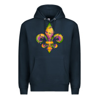 Navy mardi gras fleur de lis Premium Hoodie - RanaPortraitStore
