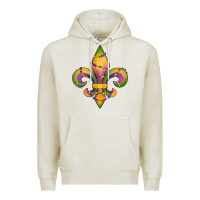 Oatmeal Heather mardi gras fleur de lis Premium Hoodie - RanaPortraitStore