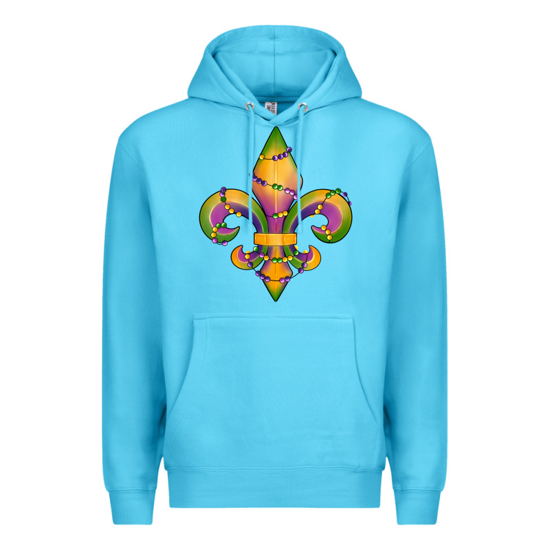Mardi Gras Fleur De Lis Premium Hoodie by RanaPortraitStore | Teevron