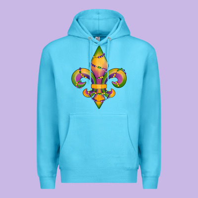 Mardi Gras Fleur De Lis Premium Hoodie Designed By Ranaportraitstore