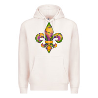 Pale Pink mardi gras fleur de lis Premium Hoodie - RanaPortraitStore