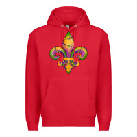 Red mardi gras fleur de lis Premium Hoodie - RanaPortraitStore