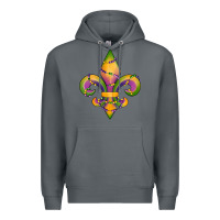 Rock mardi gras fleur de lis Premium Hoodie - RanaPortraitStore