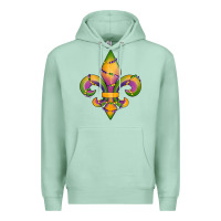 Seafoam mardi gras fleur de lis Premium Hoodie - RanaPortraitStore
