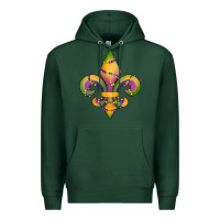 Sports Green mardi gras fleur de lis Premium Hoodie - RanaPortraitStore