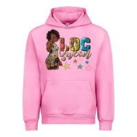 Fuchsia Pink afro woman loc queen Urban Hoodie - texasbilliewilder