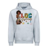 Heather Grey afro woman loc queen Urban Hoodie - texasbilliewilder