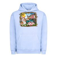 Pigment Grape Ice Easter Farm Bunny And Pig Urban Hoodie - RanaPortraitStore
