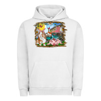 Pigment Lunar Rock Easter Farm Bunny And Pig Urban Hoodie - RanaPortraitStore