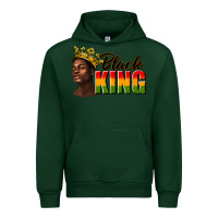 Forest Green afro man black king Urban Hoodie - texasbilliewilder