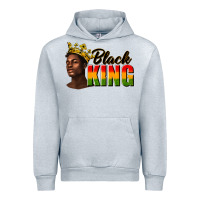 Heather Grey afro man black king Urban Hoodie - texasbilliewilder