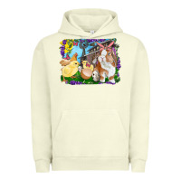 Pigment Pistachio Easter Farm Chicks And Bunny Urban Hoodie - RanaPortraitStore