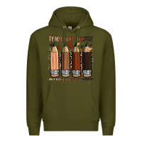 Army Green teach love inspire motivation lead encourage Premium Hoodie - Zillion Design Studio