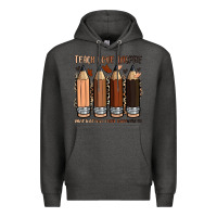 Charcoal Heather teach love inspire motivation lead encourage Premium Hoodie - Zillion Design Studio