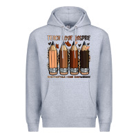 Heather Grey teach love inspire motivation lead encourage Premium Hoodie - Zillion Design Studio