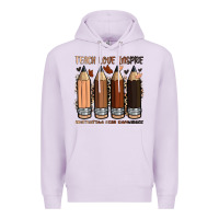 Lilac teach love inspire motivation lead encourage Premium Hoodie - Zillion Design Studio