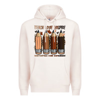 Pale Pink teach love inspire motivation lead encourage Premium Hoodie - Zillion Design Studio