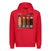 Red teach love inspire motivation lead encourage Premium Hoodie - Zillion Design Studio