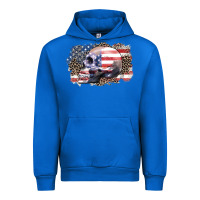 Cobalt american skull Urban Hoodie - Zillion Design Studio