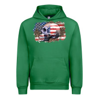 Emerald american skull Urban Hoodie - Zillion Design Studio