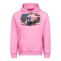 Fuchsia Pink american skull Urban Hoodie - Zillion Design Studio