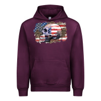 Mauve Wine american skull Urban Hoodie - Zillion Design Studio
