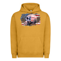 Pigment Peanut Butter american skull Urban Hoodie - Zillion Design Studio