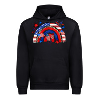 Black American rainbow Urban Hoodie - Zillion Design Studio