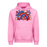 Fuchsia Pink American rainbow Urban Hoodie - Zillion Design Studio