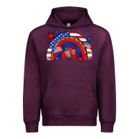 Mauve Wine American rainbow Urban Hoodie - Zillion Design Studio
