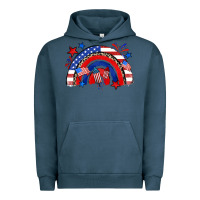Pigment Midnight Navy American rainbow Urban Hoodie - Zillion Design Studio