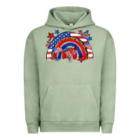 Pigment Oil Green American rainbow Urban Hoodie - Zillion Design Studio