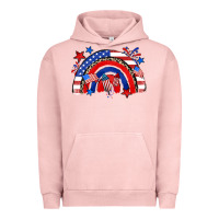 Pigment Salmon American rainbow Urban Hoodie - Zillion Design Studio