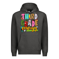 Charcoal Heather third grade energy Premium Hoodie - texasbilliewilder