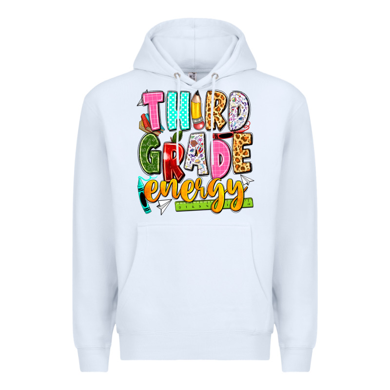 Third Grade Energy Premium Hoodie by texasbilliewilder | Teevron