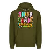 Army Green third grade energy Premium Hoodie - texasbilliewilder