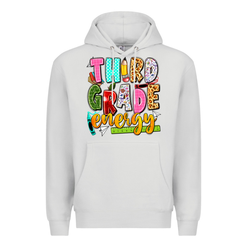 Third Grade Energy Premium Hoodie by texasbilliewilder | Teevron