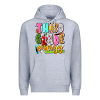 Heather Grey third grade energy Premium Hoodie - texasbilliewilder