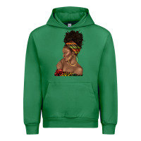 Emerald afro black woman profile juneteenth Urban Hoodie - texasbilliewilder