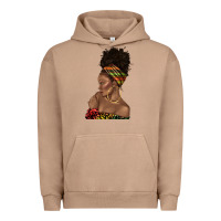 Pigment Burro afro black woman profile juneteenth Urban Hoodie - texasbilliewilder