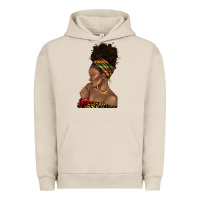 Pigment French Oak afro black woman profile juneteenth Urban Hoodie - texasbilliewilder