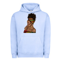 Pigment Grape Ice afro black woman profile juneteenth Urban Hoodie - texasbilliewilder