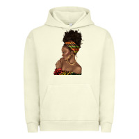 Pigment Pistachio afro black woman profile juneteenth Urban Hoodie - texasbilliewilder
