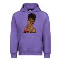 Tulip afro black woman profile juneteenth Urban Hoodie - texasbilliewilder