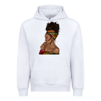 White afro black woman profile juneteenth Urban Hoodie - texasbilliewilder
